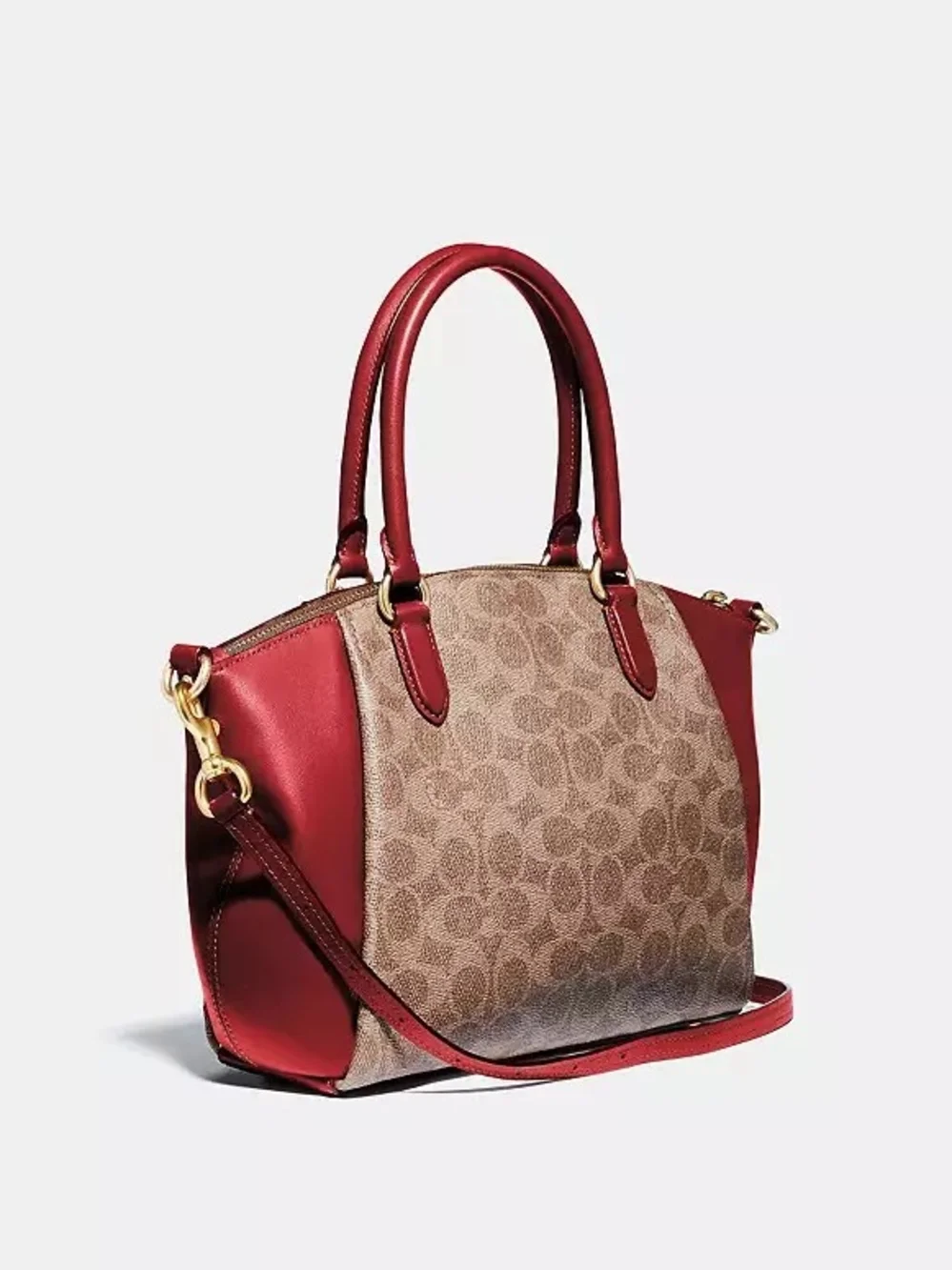 Coach Elise Signature Satchel Apple Red 79364 Rare
